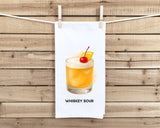The Gentleman’s Cocktail Towel Set of 8 Classic Bar Drink Kitchen Towels for Men, Father’s Day Gift, Flour Sack Bar Towels, Man Cave Decor