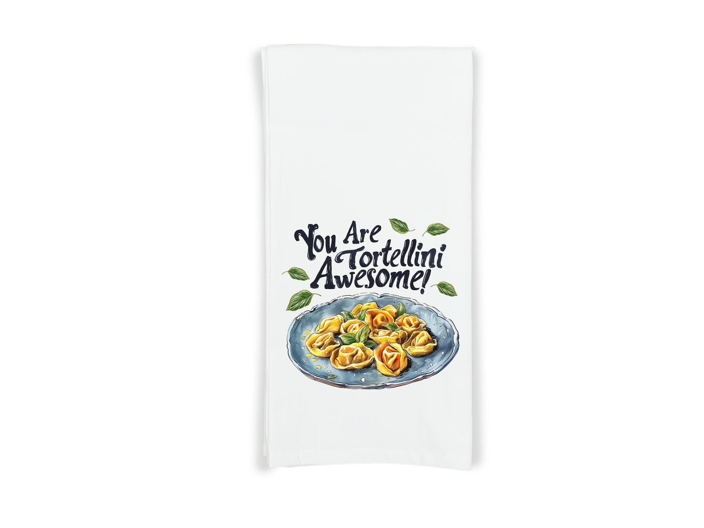 Set of 3 Italian Themed Kitchen Towels, You'll Always Have a Pizza Me, I Love You from My Head Tomatoes, You Are Tortellini Awesome