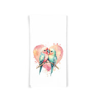 Parrot Couple Flour Sack Tea Towel Valentine's Day Birthday Mother's Day Christmas Gift Idea for Bird Lovers
