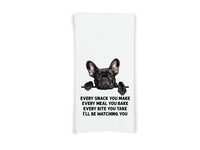 Black French Bulldog Set of 2 Flour Sack Kitchen Towels Funny Frenchie Dog Birthday Christmas Housewarming Gift Idea for Women Men