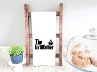 The Grillfather Funny Grilling Kitchen Towel for Men Who Love BBQ Grill Cook Birthday Father's Day Christmas Gift Idea for Men Dad Husband