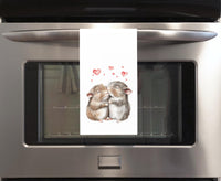 Guinea Pig Tea Towel, 27x27 Flour Sack Hand Towel, Valentine's Day Birthday Mother's Day Christmas Gift Idea for Cavy Lovers
