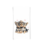 Yorkshire Terrier Tea Towel, 27x27 Flour Sack Hand Towel, Valentine's Day Birthday Mother's Day Christmas Gift Idea for Yorkie Dog Lover