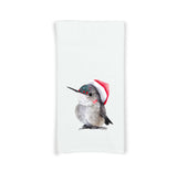 Hummingbird Christmas Tea Towel Cute Flour Sack Kitchen Towel Christmas Home Decor Decorations for Bird Lover