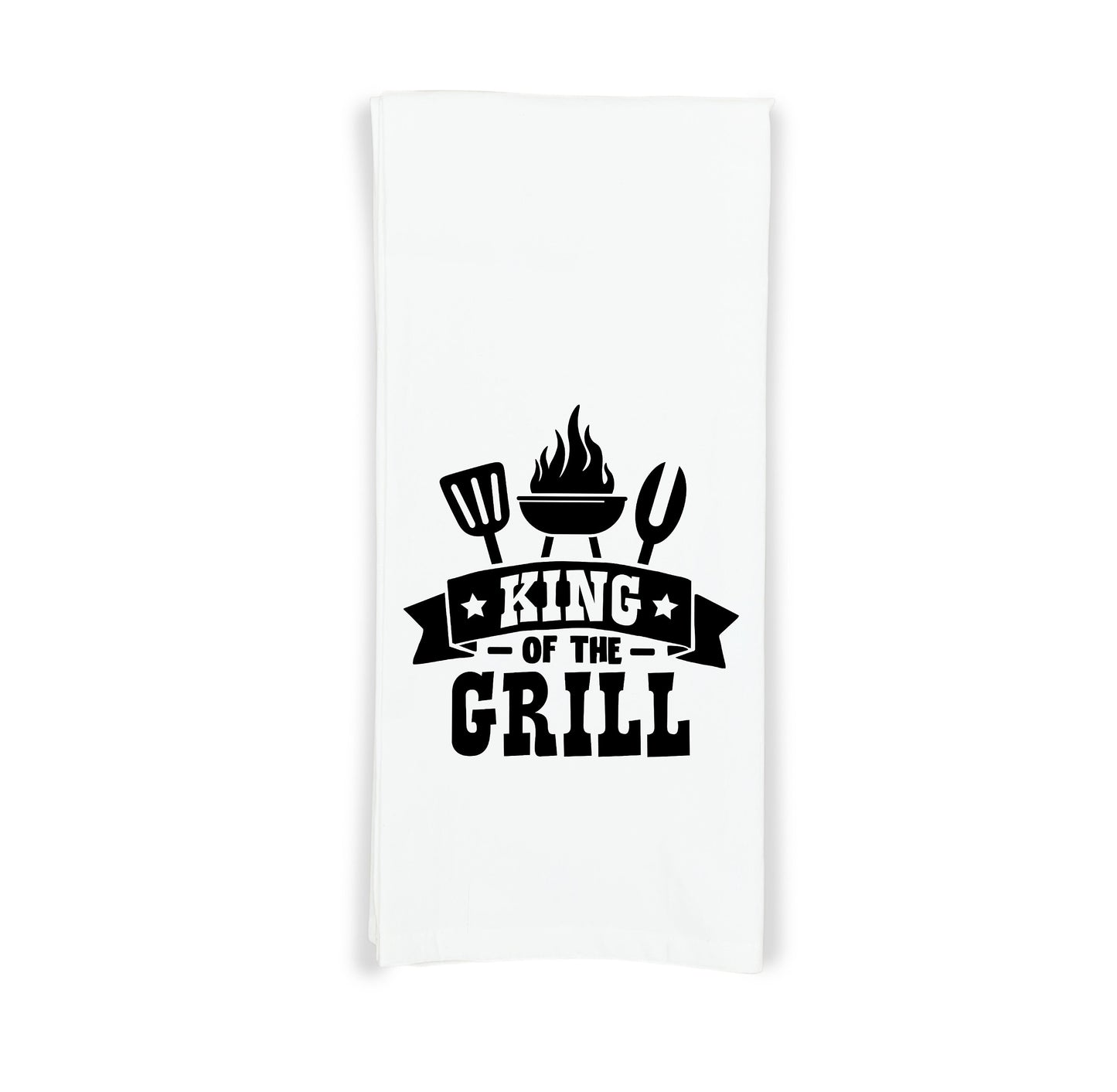 King of the Grill Hand Towel BBQ Grill Cook Grilling Barbecue Birthday Father's Day Christmas Gift for Men Dad Grandfather Him