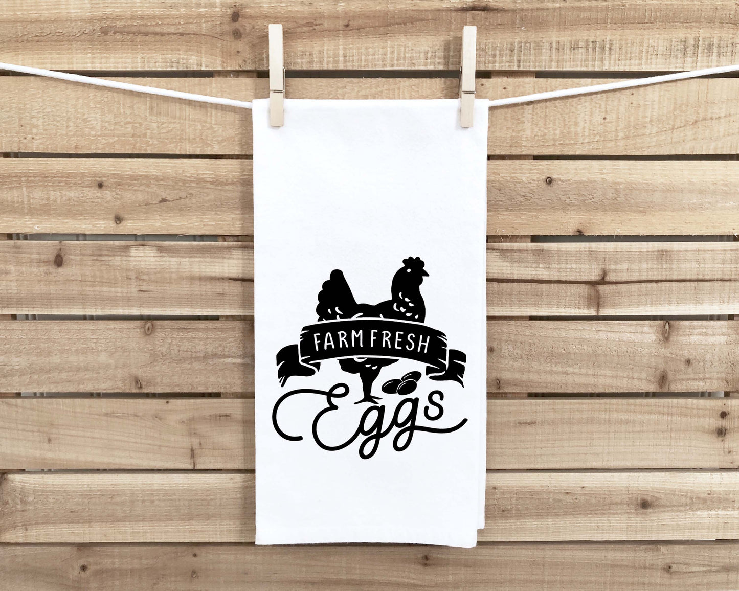 Farm Fresh Eggs and Rise and Shine Mother Cluckers Set of 2 Funny Farmhouse Kitchen Tea Towels Home Decor Housewarming Gift Idea for Women