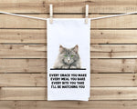 Nebelung Cat Every Snack You Make Flour Sack Kitchen Towel Funny Peeking Kitty Dish Cloth Housewarming Hostess Birthday Christmas Gift