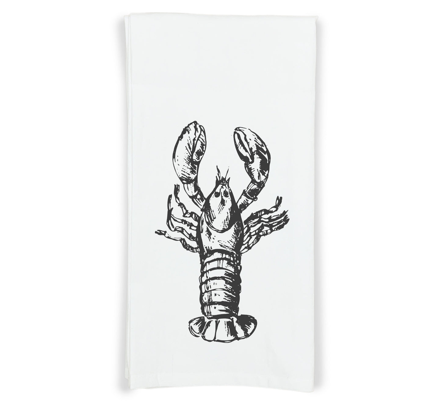 Lobster Flour Sack Kitchen Towel with Hanging Loop - Seafood Lover Dish Cloth Housewarming Hostess Mothers Day