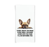 Fawn French Bulldog Set of 2 Flour Sack Kitchen Towels Funny Frenchie Dog Tea Towels Birthday Christmas Housewarming Gift Idea for Women Men