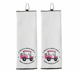 Every Day Is a Good Day to Golf Tri-fold Golf Towel w/ Clip 100% Microfiber Waffle Weave Gift Idea for Women Mom Daughter Girlfriend Friend