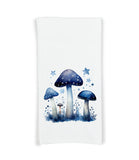 Midnight Blue Mushrooms Set of 3 Flour Sack Kitchen Tea Hand Towels Fall Autumn Home Decor Mushroom Lover