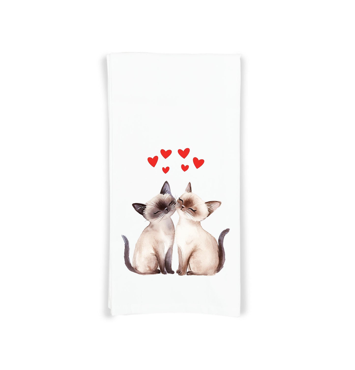 Two Siamese Cats Every Snack You Make Flour Sack Kitchen Towel Funny Peeking Kitty Dish Cloth Birthday Christmas Valentine's Day Gift