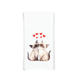 Two Siamese Cats Every Snack You Make Flour Sack Kitchen Towel Funny Peeking Kitty Dish Cloth Birthday Christmas Valentine's Day Gift