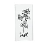 Herb Flour Sack Kitchen Towels - Set of 6 Oregano Rosemary Cilantro Mint Basil Thyme Farmhouse Birthday Christmas Mothers Day Gift for Women