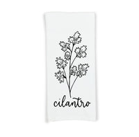 Herb Flour Sack Kitchen Towels - Set of 6 Oregano Rosemary Cilantro Mint Basil Thyme Farmhouse Birthday Christmas Mothers Day Gift for Women