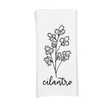 Herb Flour Sack Kitchen Towels - Set of 6 Oregano Rosemary Cilantro Mint Basil Thyme Farmhouse Birthday Christmas Mothers Day Gift for Women