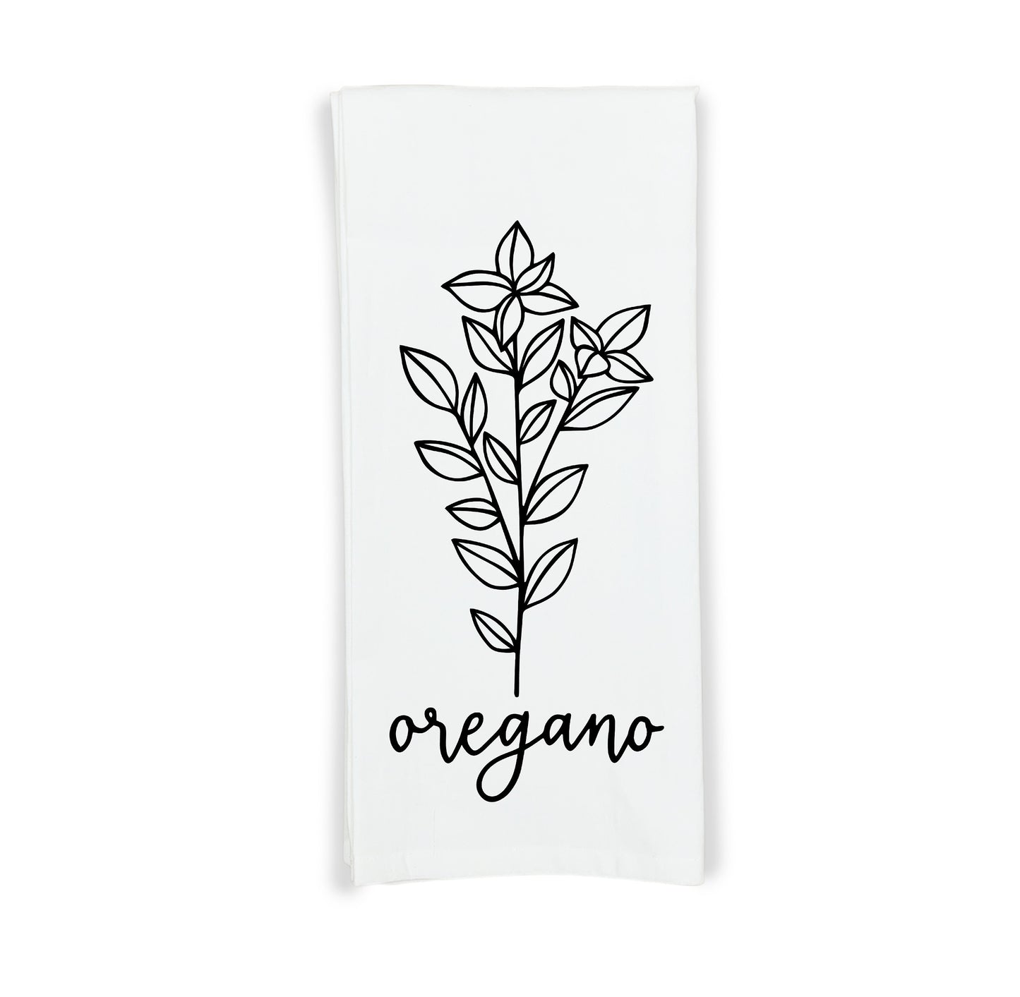 Herb Flour Sack Kitchen Towels - Set of 6 Oregano Rosemary Cilantro Mint Basil Thyme Farmhouse Birthday Christmas Mothers Day Gift for Women
