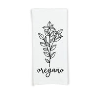 Herb Flour Sack Kitchen Towels - Set of 6 Oregano Rosemary Cilantro Mint Basil Thyme Farmhouse Birthday Christmas Mothers Day Gift for Women
