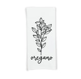 Herb Flour Sack Kitchen Towels - Set of 6 Oregano Rosemary Cilantro Mint Basil Thyme Farmhouse Birthday Christmas Mothers Day Gift for Women