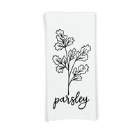 Herb Flour Sack Kitchen Towels - Set of 6 Oregano Rosemary Cilantro Mint Basil Thyme Farmhouse Birthday Christmas Mothers Day Gift for Women