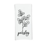 Herb Flour Sack Kitchen Towels - Set of 6 Oregano Rosemary Cilantro Mint Basil Thyme Farmhouse Birthday Christmas Mothers Day Gift for Women