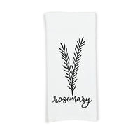 Herb Flour Sack Kitchen Towels - Set of 6 Oregano Rosemary Cilantro Mint Basil Thyme Farmhouse Birthday Christmas Mothers Day Gift for Women
