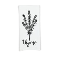 Herb Flour Sack Kitchen Towels - Set of 6 Oregano Rosemary Cilantro Mint Basil Thyme Farmhouse Birthday Christmas Mothers Day Gift for Women