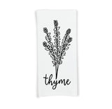 Herb Flour Sack Kitchen Towels - Set of 6 Oregano Rosemary Cilantro Mint Basil Thyme Farmhouse Birthday Christmas Mothers Day Gift for Women