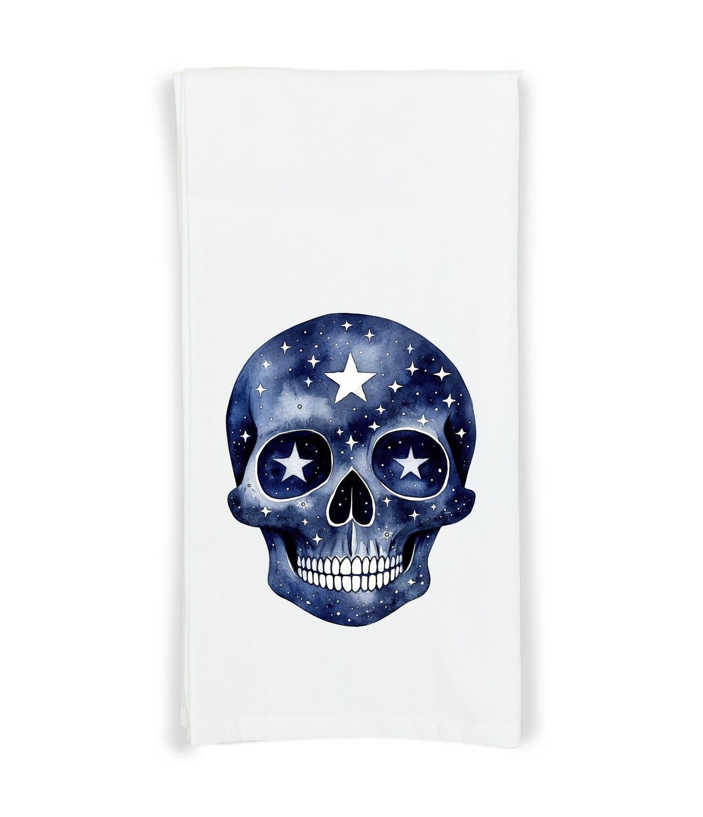 Midnight Blue Halloween Flour Sack Kitchen Towels Spider Skull Raven Bat Mushrooms Birthday Christmas Housewarming Hostess Halloween Gift