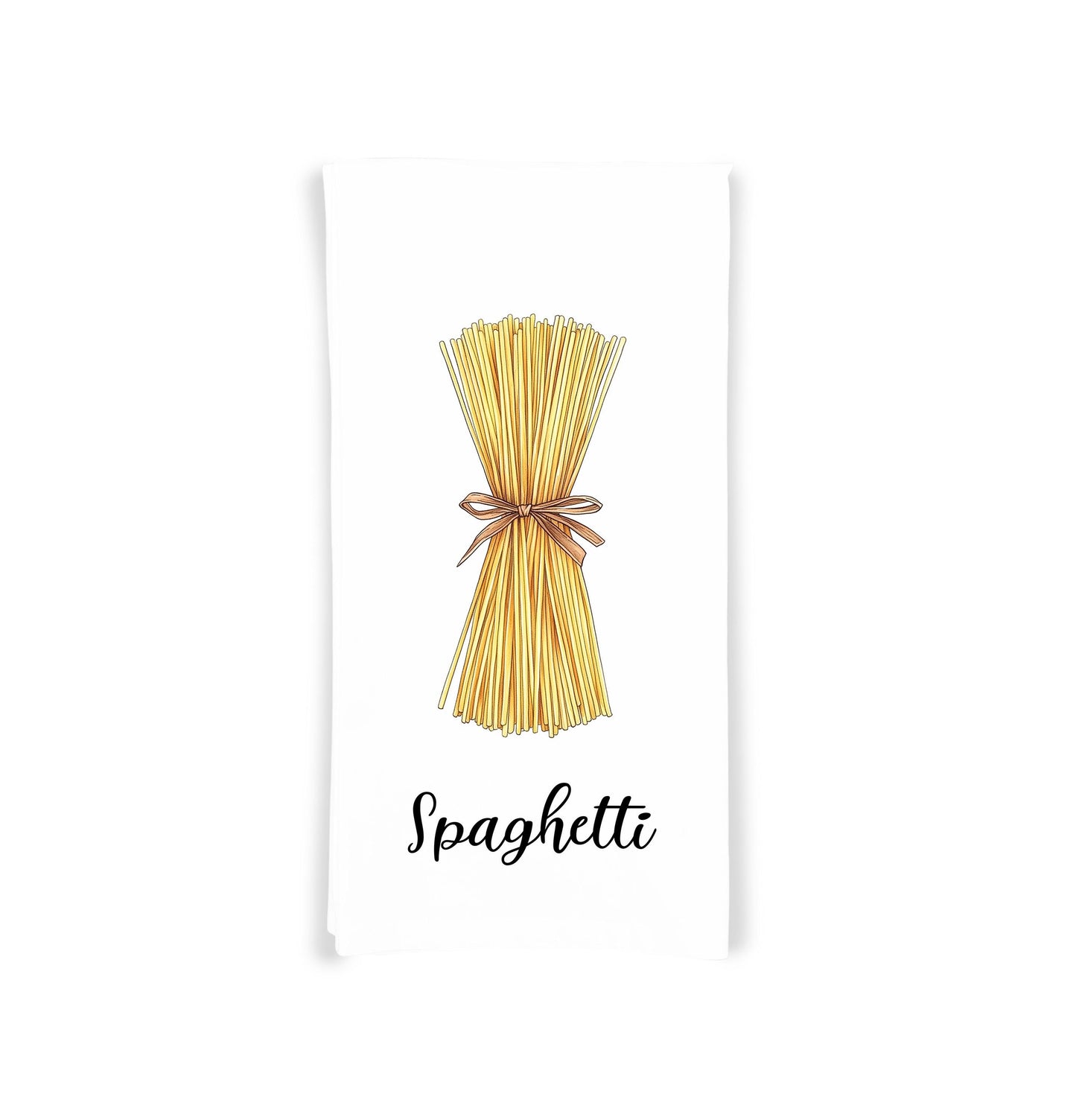 Pasta Kitchen Towel Set of 8 - Penne, Ravioli, Rigatoni, Linguini, Farfalle, Fusilli, Tortellini and Spaghetti, Gift Idea for Pasta Lover