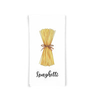Pasta Kitchen Towel Set of 8 - Penne, Ravioli, Rigatoni, Linguini, Farfalle, Fusilli, Tortellini and Spaghetti, Gift Idea for Pasta Lover