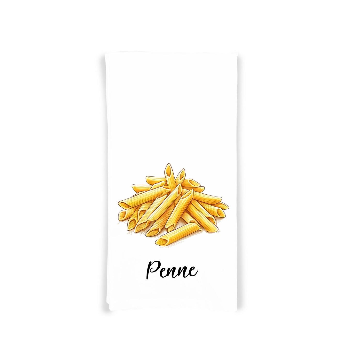 Pasta Kitchen Towel Set of 8 - Penne, Ravioli, Rigatoni, Linguini, Farfalle, Fusilli, Tortellini and Spaghetti, Gift Idea for Pasta Lover