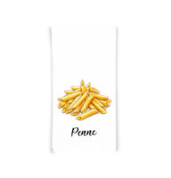 Pasta Kitchen Towel Set of 8 - Penne, Ravioli, Rigatoni, Linguini, Farfalle, Fusilli, Tortellini and Spaghetti, Gift Idea for Pasta Lover