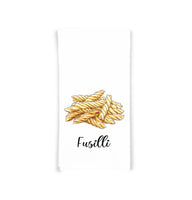 Pasta Kitchen Towel Set of 8 - Penne, Ravioli, Rigatoni, Linguini, Farfalle, Fusilli, Tortellini and Spaghetti, Gift Idea for Pasta Lover
