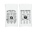 Witches Kitchen Rules and Kitchen Witchery Flour Sack Kitchen Towels Witch Birthday Christmas Housewarming Hostess Halloween Witchy Gift