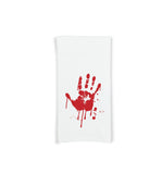 Bloody Handprint Kitchen Towels Set of 2 Flour Sack Hand Tea Towels Halloween Home Decor Haunted House Decorations