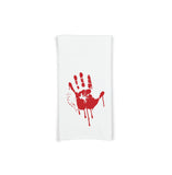 Bloody Handprint Kitchen Towels Set of 2 Flour Sack Hand Tea Towels Halloween Home Decor Haunted House Decorations