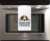 Every Snack You Make Every Meal Beagle Flour Sack Kitchen Towel Funny Peeking Dog Dish Cloth Housewarming Hostess Birthday Christmas Gift