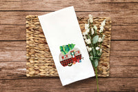 Set of 3 Buffalo Plaid Leopard Print Chrismas Camper Flour Sack Towels Hanging Loop Dish Hand Kitchen RV Travel Trailer Decor Holiday Gift
