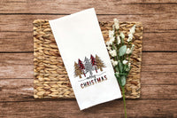 Set of 3 Buffalo Plaid Leopard Print Chrismas Camper Flour Sack Towels Hanging Loop Dish Hand Kitchen RV Travel Trailer Decor Holiday Gift