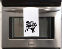 Mom of a Frenchie Flour Sack Kitchen Towel Frenchie Mom Dish Housewarming Birthday Christmas Gift for Women Mom Grandpa Daughter Wife Her