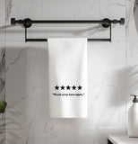 Five Stars Would Eat Here Again and Poop Here Again Set of 2 hand Towels Funny Cute Home Decor Housewarming Hostess Gift Idea for Women Men