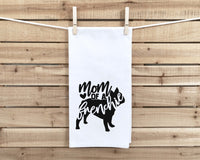 Mom of a Frenchie Flour Sack Kitchen Towel Frenchie Mom Dish Housewarming Birthday Christmas Gift for Women Mom Grandpa Daughter Wife Her