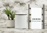 Five Stars Would Eat Here Again and Poop Here Again Set of 2 hand Towels Funny Cute Home Decor Housewarming Hostess Gift Idea for Women Men