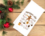 Gingerbread Men Recipe Flour Sack Towel with Hanging Loop Cute Festive Dish Hand Kitchen Decor Holiday Christmas Decorations Gift for Women