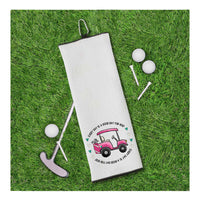 Set of 2 Golf Towels - Let's Par Tee - Every Day Is a Good Day for Golf - Tri-fold 100% Microfiber Waffle Weave with Clip Gift for Women