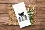 French Bulldog Flour Sack Kitchen Towel Funny Frenchie Dish Cloth Housewarming Hostess Birthday Christmas Gift for Women Men Mom Dog Lovers