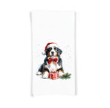 Bernese Mountain Dog Christmas Set of 2 Flour Sack Kitchen Towel Seasonal Holiday Birthday Christmas Gift for Berner Lovers