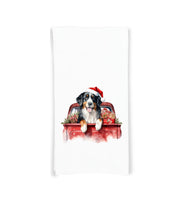 Bernese Mountain Dog Christmas Set of 2 Flour Sack Kitchen Towel Seasonal Holiday Birthday Christmas Gift for Berner Lovers