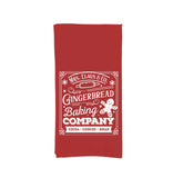 Mrs. Claus and Co Gingerbread Baking Company Christmas Red and White Hand Towel Flour Sack Kitchen Holiday Home Decor for Men Women